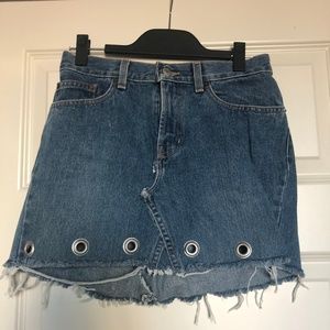 Jean Skirt Distressed